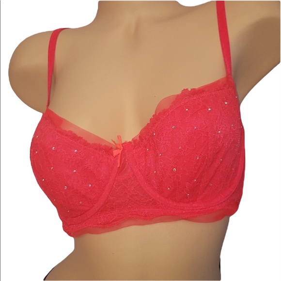 Victoria's Secret Dream Angels Rhinestone Balconet Bra  34DD 34E - Picture 2 of 8